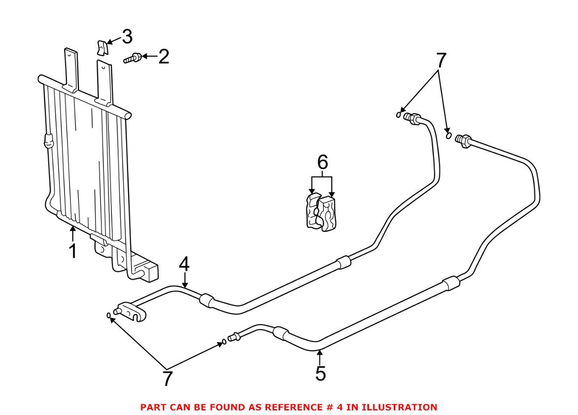 BMW Auto Trans Oil Cooler Line (Inlet) 17221433002